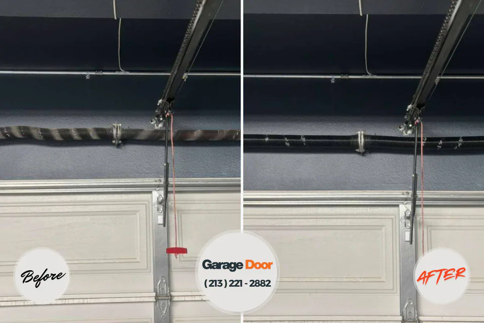 Before and after: garage door repair Fairmont, MN